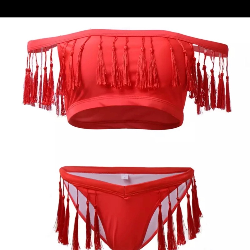 Bathing suit two pieces tassel